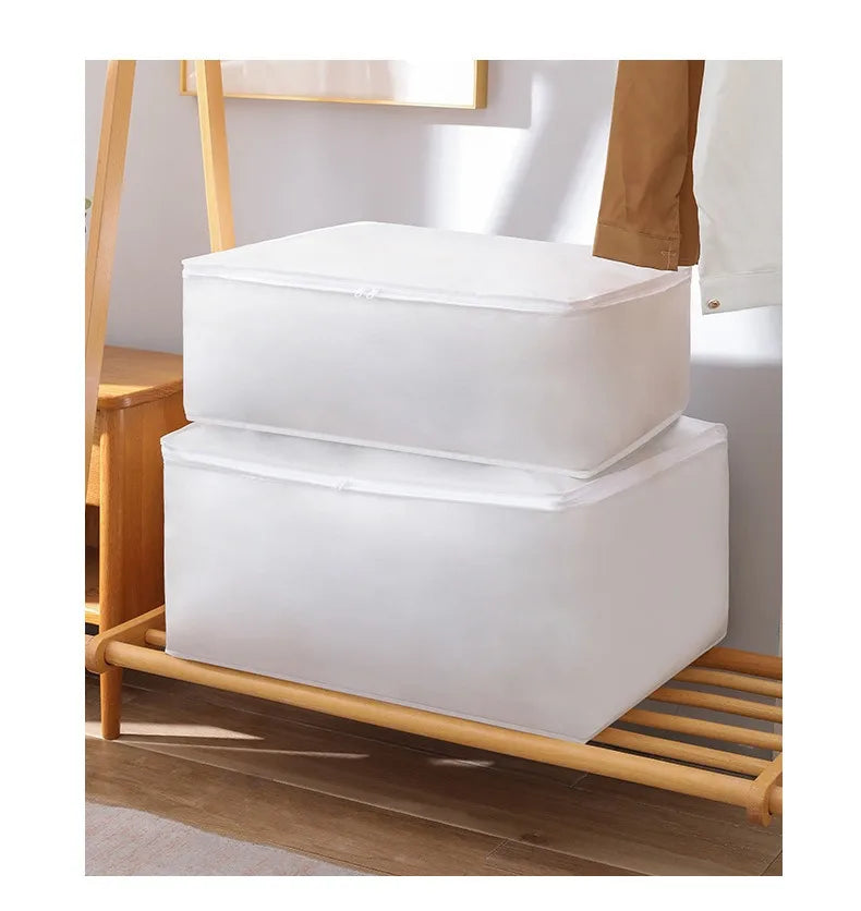 1-2 pieces quilt wardrobe organizer and clothes storage bags, perfect for moving, packing, or storing items under the bed. Waterproof and moisture-proof, ideal for keeping clothing and home essentials protected.