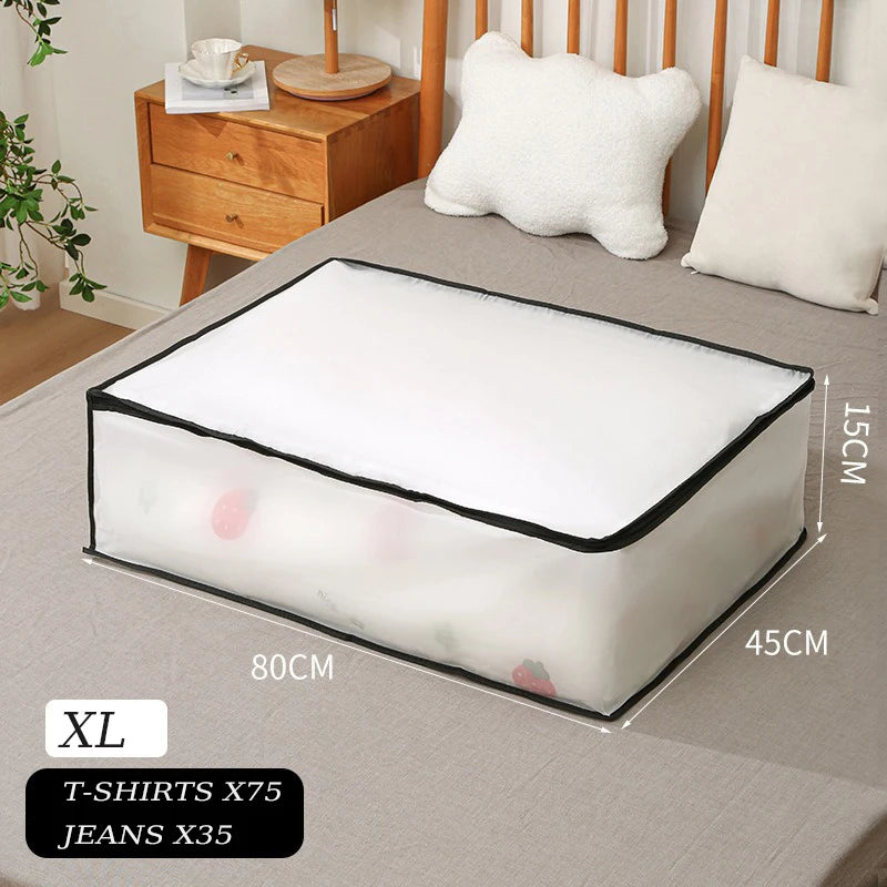 1-2 pieces quilt wardrobe organizer and clothes storage bags, perfect for moving, packing, or storing items under the bed. Waterproof and moisture-proof, ideal for keeping clothing and home essentials protected.