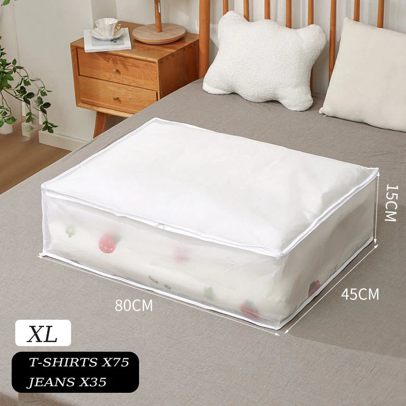 1-2 pieces quilt wardrobe organizer and clothes storage bags, perfect for moving, packing, or storing items under the bed. Waterproof and moisture-proof, ideal for keeping clothing and home essentials protected.