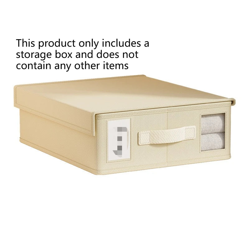 New solid color, simple non-woven fabric storage box, perfect for keeping bed sheets, duvets, and other bedroom linens neatly organized in your wardrobe.
