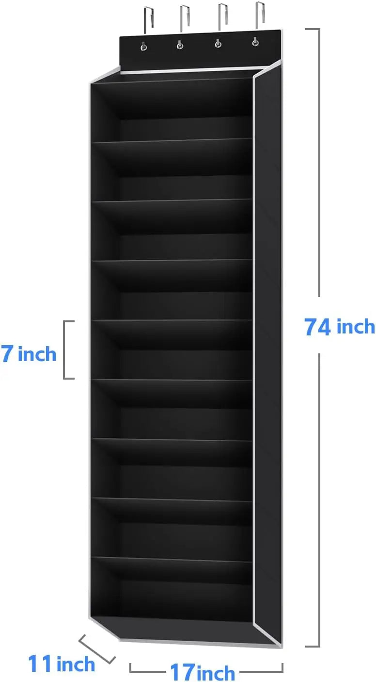 10-Tier Large Over-the-Door Shoe Organizer with Deep Pockets, Perfect Hanging Rack for Shoes and a Handy Storage Solution.