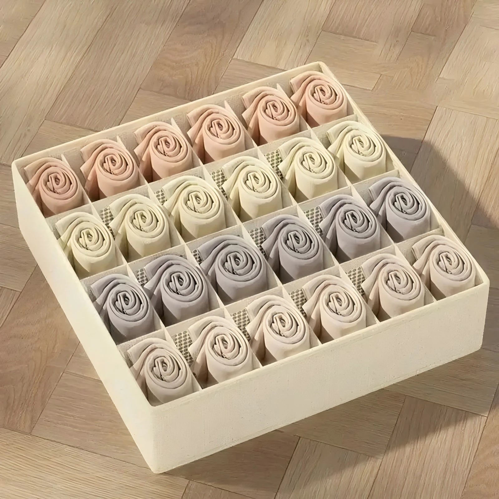 Underwear and clothes organizer boxes for your cabinet or closet, perfect for neatly storing bras, socks, and underpants.